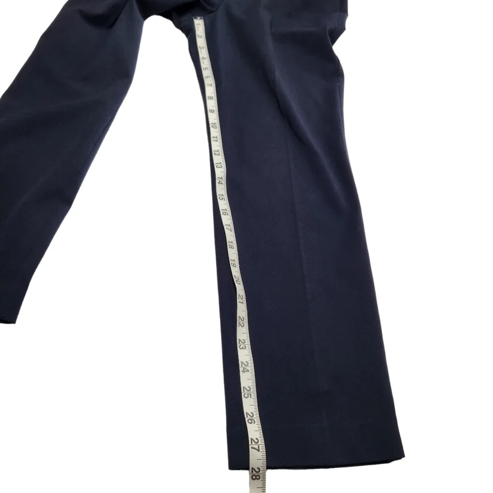 Talbots Pants Straight Leg High Waist Navy Blue, Size 10 Petite - Picture 11 of 14